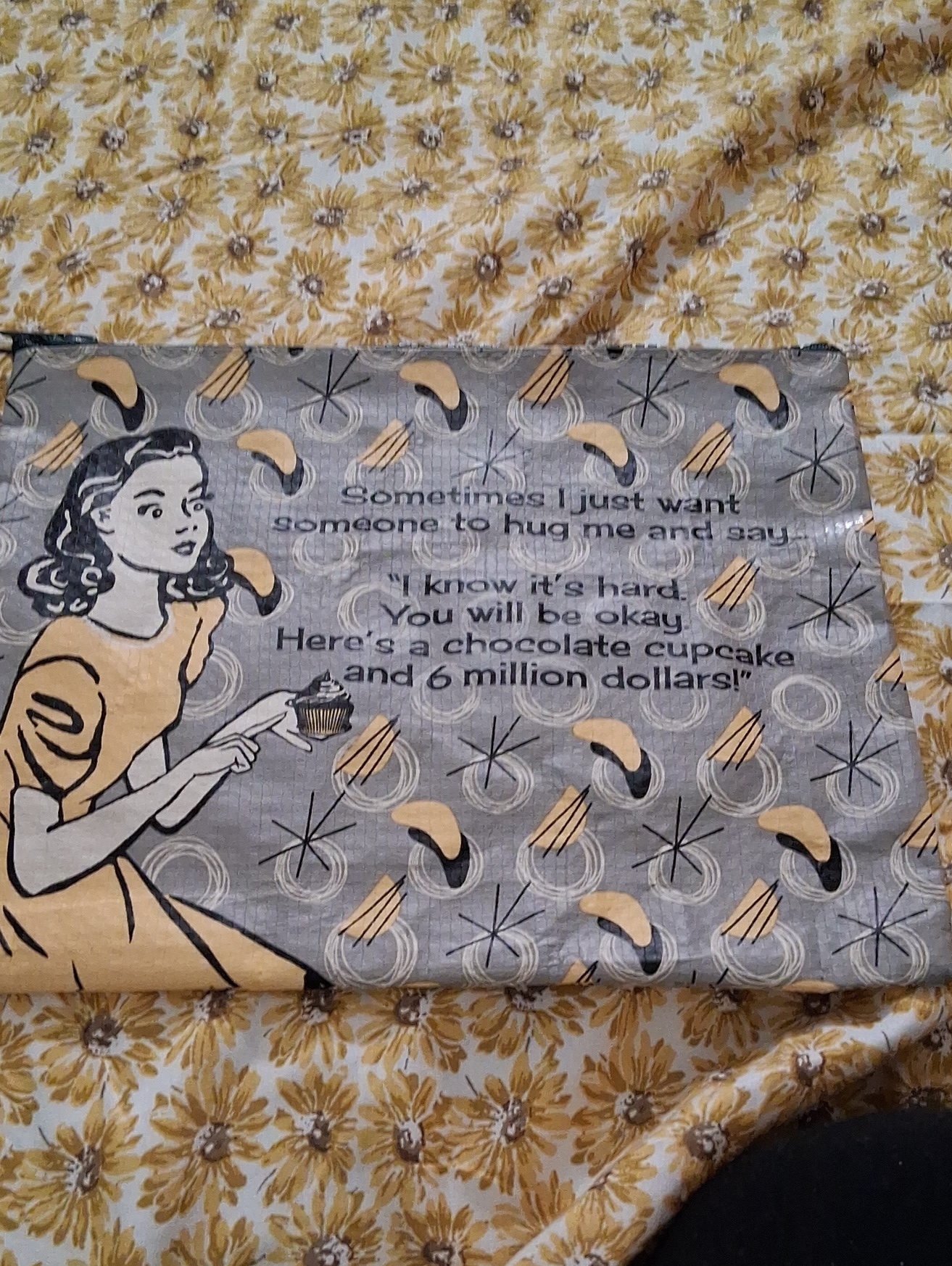Retro Graphic Throw Pillow Cover - Yellow & Gray